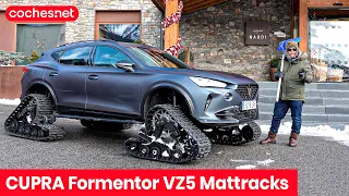 Coche tanque! CUPRA Formentor VZ5 con orugas sobre nieve | Prueba / Review en español | coches.net