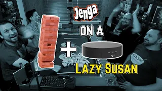Jenga but the tower SPINS on a LAZY SUSAN! - Bad Ideas for Board Games