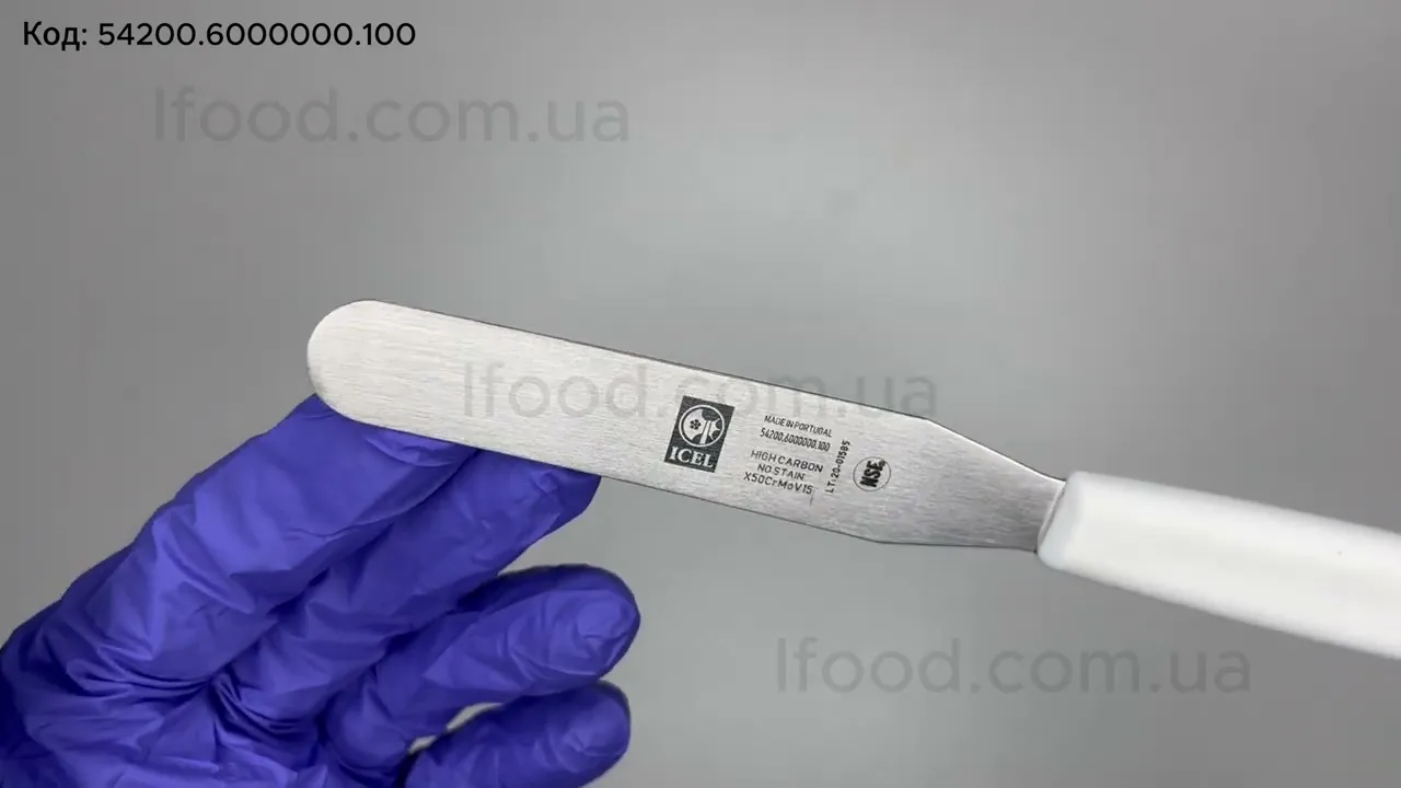 Шпатель прямой Icel 200-100х17 ммм белый 54200.6000000.100