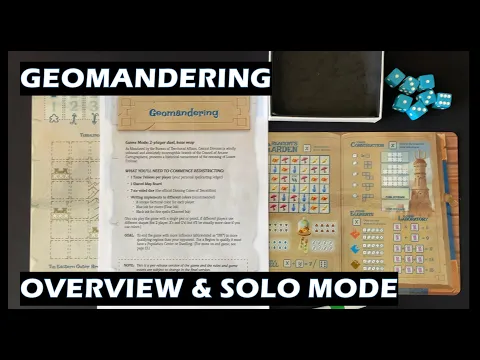 Geomandering Roll and Write board game PnP overview solo mode