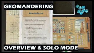 Geomandering Roll and Write board game PnP overview solo mode