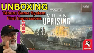 Unboxing Vampire: The Masquerade Milan Uprising | Teburu Game System | Xplored Teburu Pegasus Spiele