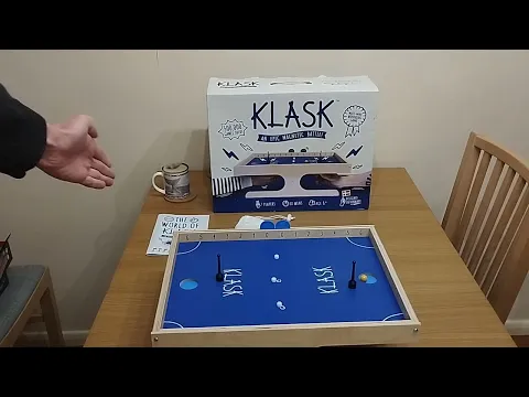 Klask game how to setup play and review AmassGames two player tabletop wooden dexterity