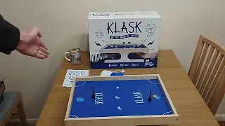 Klask game how to setup play and review AmassGames two player tabletop wooden dexterity