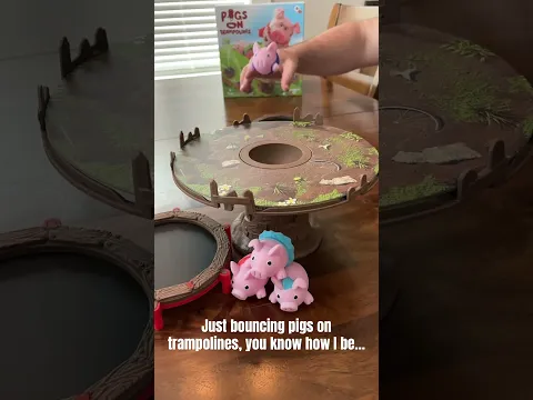 Bouncing Pigs on Trampolines @playmonsterfun #slowmotion #pigs #trampoline