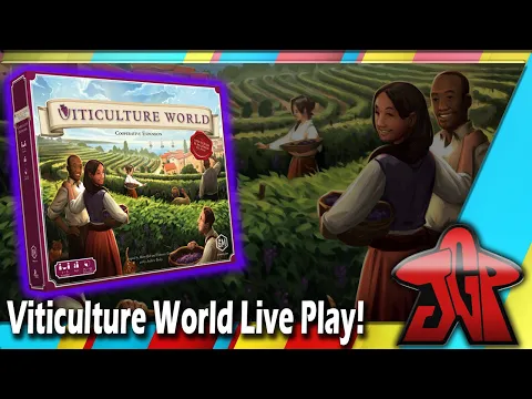 Viticulture World live play (3 players in Greengully)