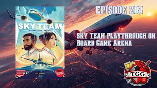 Sky Team Playthrough on Board Game Arena | Co-Op Landing Strategy in Action