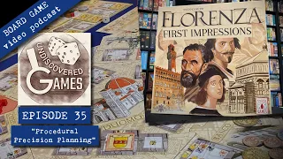 FLORENZA BOARD GAME First Impressions Review - Undiscovered Games Episode 35