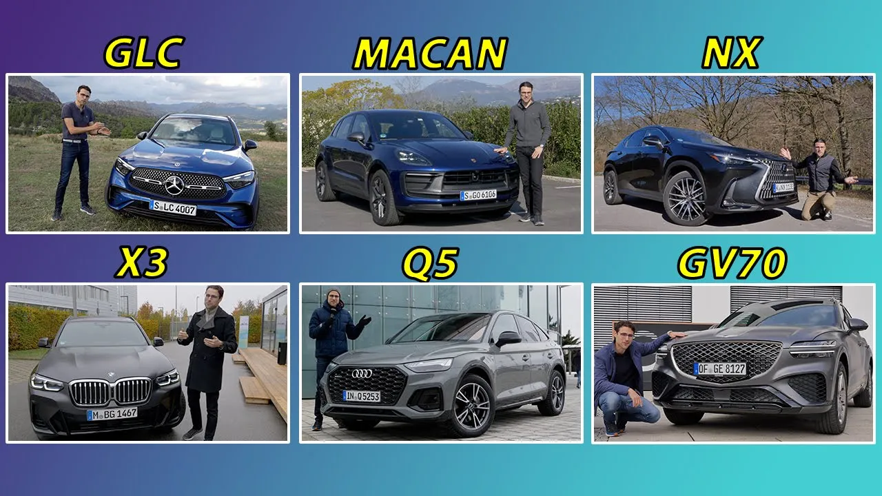Mercedes GLC vs BMW X3 vs Audi Q5 vs Porsche Macan vs Lexus NX vs Genesis GV70 best premium SUV