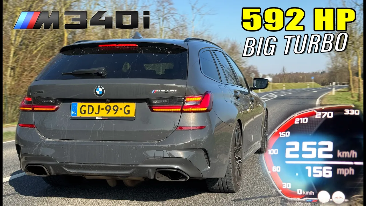 592HP BMW M340i BIG TURBO | 100-200 SOUND & POV on AUTOBAHN [NO SPEED LIMIT]