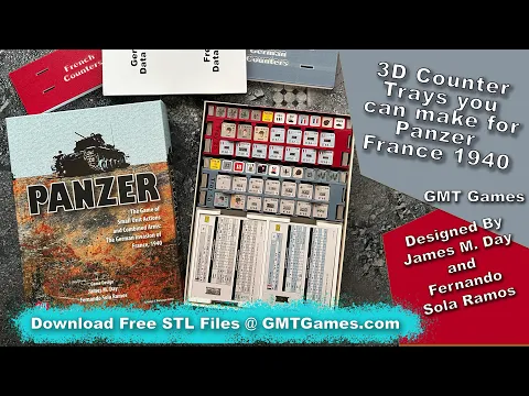 GMT Games Panzer France 1940 - Exp 1940 - 3D Printed counter trays