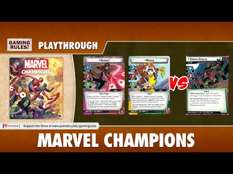 Marvel Champions Playthrough - Gambit & Rogue vs Green Goblin