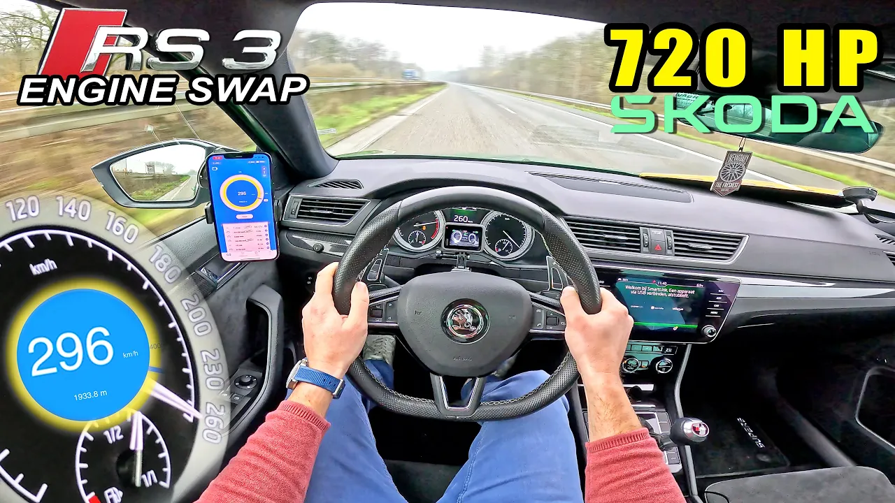 DAD's SKODA is FASTER than a PORSCHE 911 TURBO S on the AUTOBAHN?!