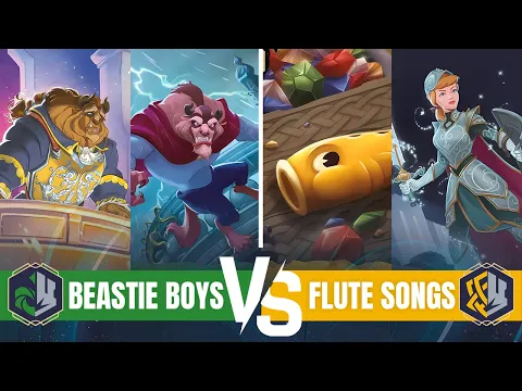 Beastie Emerald Steel VS Flute Songs Amber Steel - Disney Lorcana TCG Rise of the Floodborn Gameplay