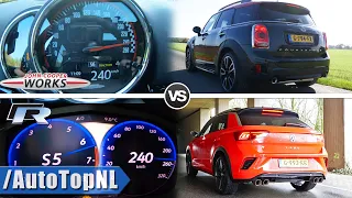 VW T ROC R 300HP vs 306HP Mini Countryman JCW 0-240km/h SOUND & POV by AutoTopNL