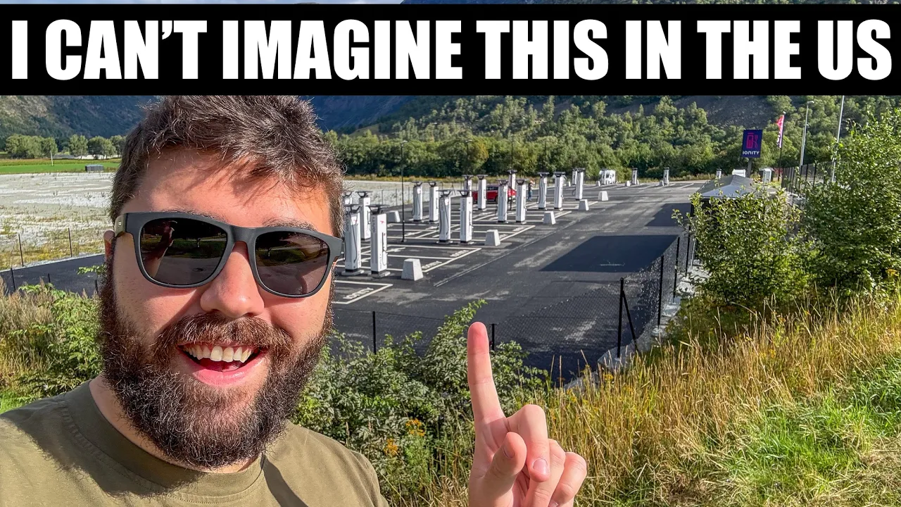Excessive or Future-Proof? Charging in Laerdal Norway With 24 350kW IONITY Stalls & 16 Tesla Stalls
