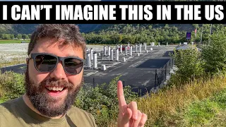 Excessive or Future-Proof? Charging in Laerdal Norway With 24 350kW IONITY Stalls & 16 Tesla Stalls