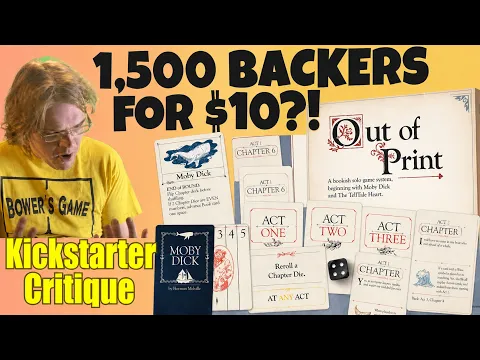 Out Of Print (B+) Button Shy's $10 Solo Game Is Printing Backers! - Kickstarter Critique Review