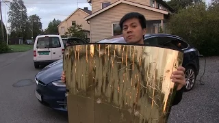 Model X custom sunshade from Evannex