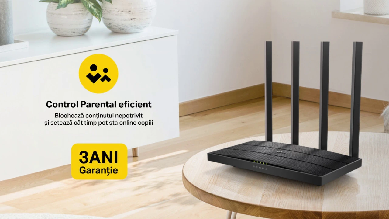 Двухдиапазонный беспроводной маршрутизатор (роутер) TP-Link ARCHER C80 (AC1900, 1хGE WAN, 4хGE LAN, MU-MIMO, Beamforming, Airtime Fairness, 4 антенны) Black