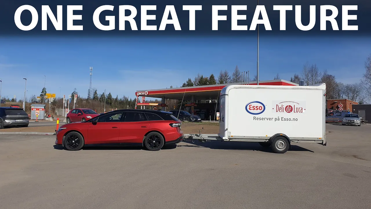 VW ID7 GTX Tourer 91 kWh range test with trailer