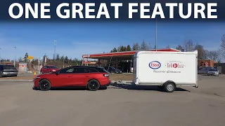 VW ID7 GTX Tourer 91 kWh range test with trailer