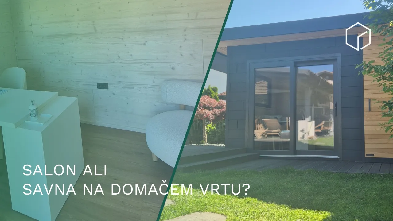 Butični salon za manikiro in shramba v eni vrtni hiški Cubie Black Edition