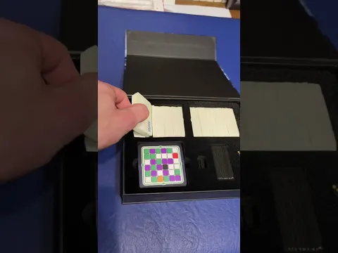 A prototype of the complete game box without Rulebook the first unpacking