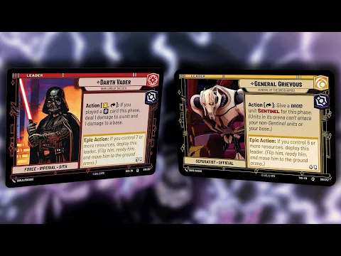Star Wars Unlimited Darth Vader vs General Grievous Unlimited Power Week 1