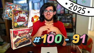 My Top 100 Board Games (2025) — Episode 1 (100–91)