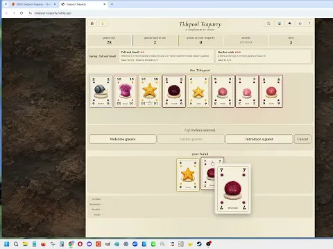 Tidepool Teaparty (version 1.6) solo game playthrough