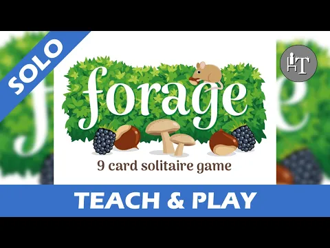 Tutorial & Solo Playthrough PREVIEW of Forage - Solo Board Game