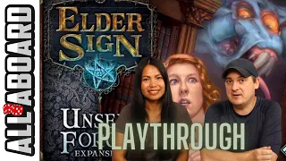ELDER SIGN with UNSEEN FORCES | Board Game | 2-Player Runthrough | How to Play and Full Playthrough