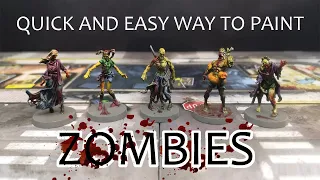 Zombicide 2nd Ed - Quick And Easy Way To Paint Zombies