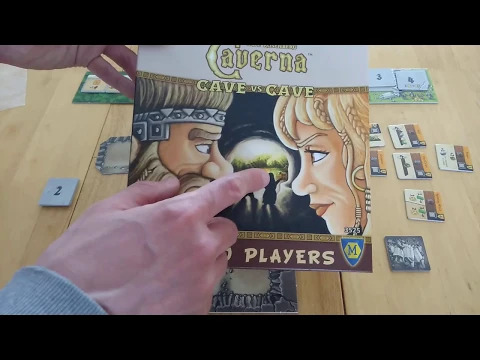 Caverna: Cave vs Cave board game - how to setup play and review two player & solo game * Amass Games