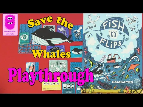 Save the Whales in Fish 'n' Flips, Solo Playthrough #fishnflips #Boardgame #familygame #gaiagames