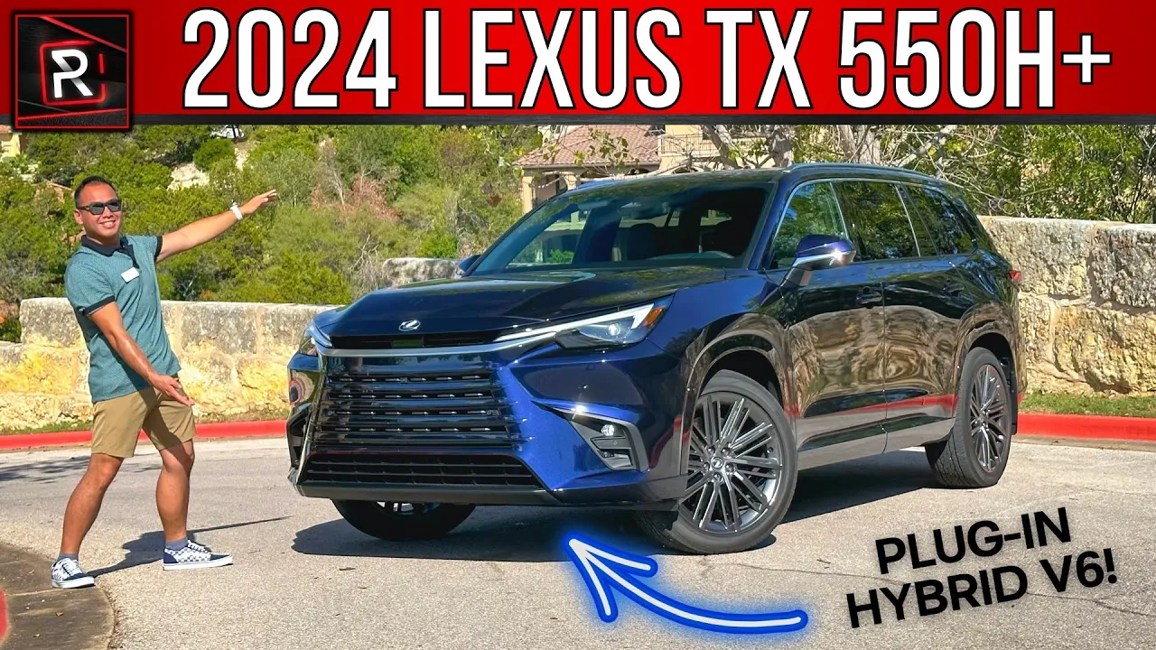 The 2024 Lexus TX 550h+ Is A 3-Row Plug-In Hybrid With V6 Power In A Pragmatic Package