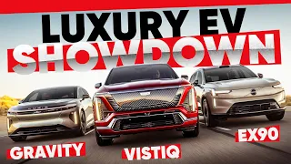 2026 Cadillac Vistiq vs. 2025 Volvo EX90 vs. 2025 Lucid Gravity Luxury EV SUV Comparison Test!