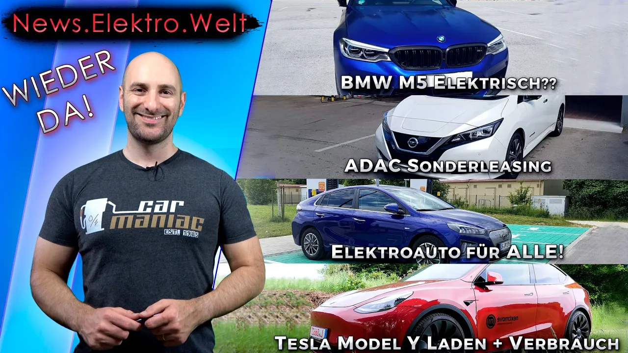 #NEWSFLASH: Tesla Model Y Laden+Verbrauch, BMW M5 Elektro, Mercedes EQV, Große Elektro Studie kommt