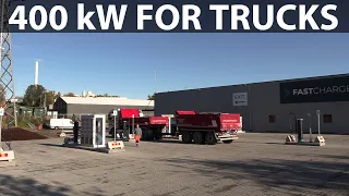 Truck charging site in Oslo with Kempower & Fastcharge