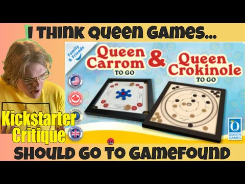 Queen Carrom and Crokinole To Go - Queens Games does it again - Kickstarter Critique Review