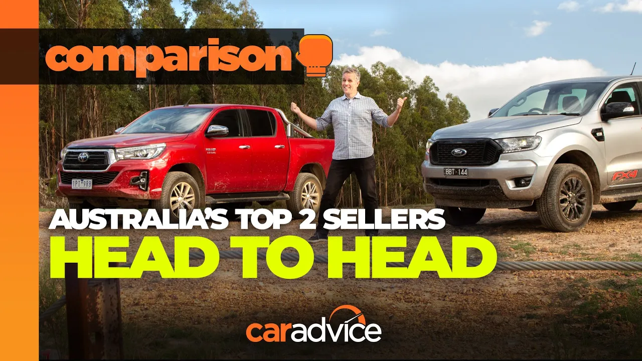 2020 Ford Ranger vs Toyota Hilux Comparison Review | 4x4 utes on and off road | Caradvice