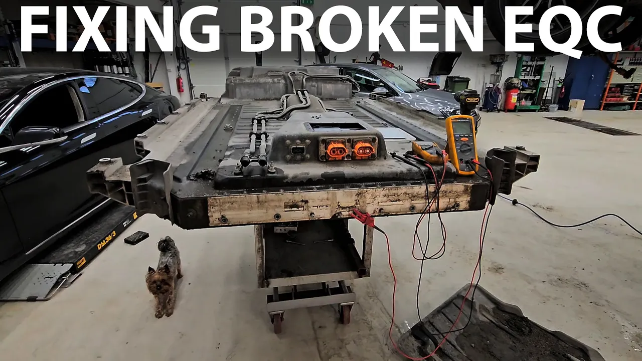 Elbilmek repairing Mercedes EQC part 2