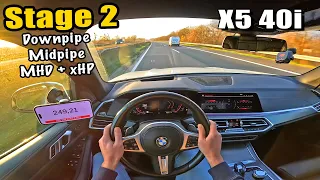 BMW X5 40i *STAGE 2* / 0-100 100-200 1/4 MILE / REVIEW on AUTOBAHN