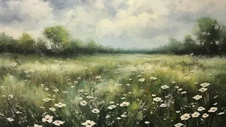 Spring Landscape Meadow Free Tv Art Wallpaper Screensaver Home Decor Oil Painting Digital Wall Green
