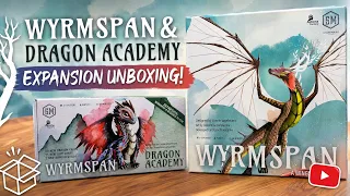 Wyrmspan + Dragon Academy expansion Unboxing