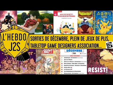 L'Hebdo #J2S du 24/11/2023 - Sorties de décembre, Splendor Pokémon, TTGDA, news jeux de plis...
