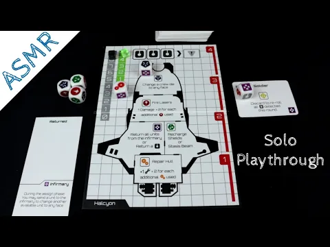 ASMR Solo Board Game Playthrough - DEEP SPACE D-6 