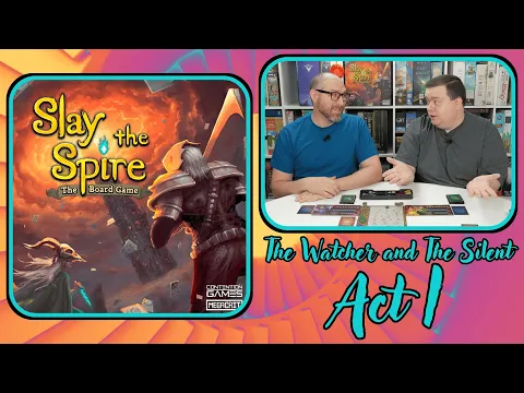 Slay the Spire: The Board Game ️ Act I Playthrough w/The Watcher and The Silent