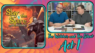 Slay the Spire: The Board Game ️ Act I Playthrough w/The Watcher and The Silent